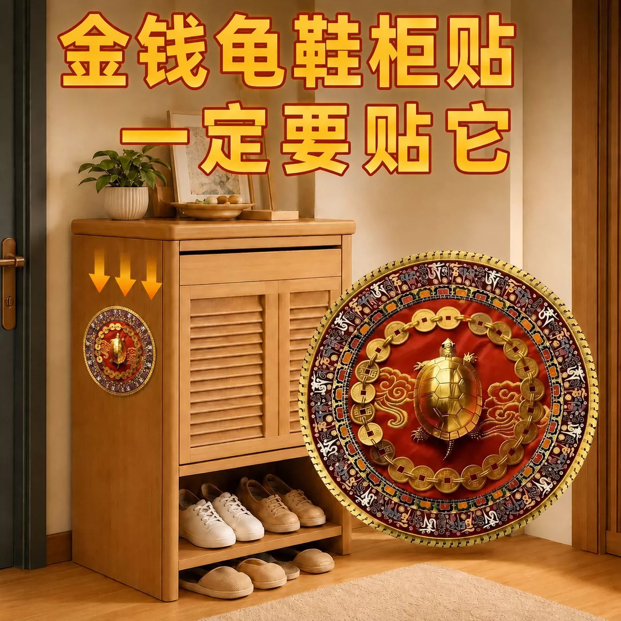 金钱龟贴西墙招财聚财开门