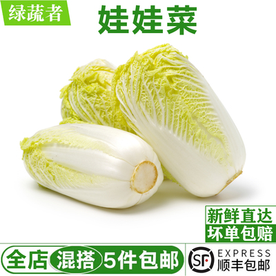 新鲜娃娃菜约650g 新鲜蔬菜黄心小白菜烧烤火锅食材 满5件包邮