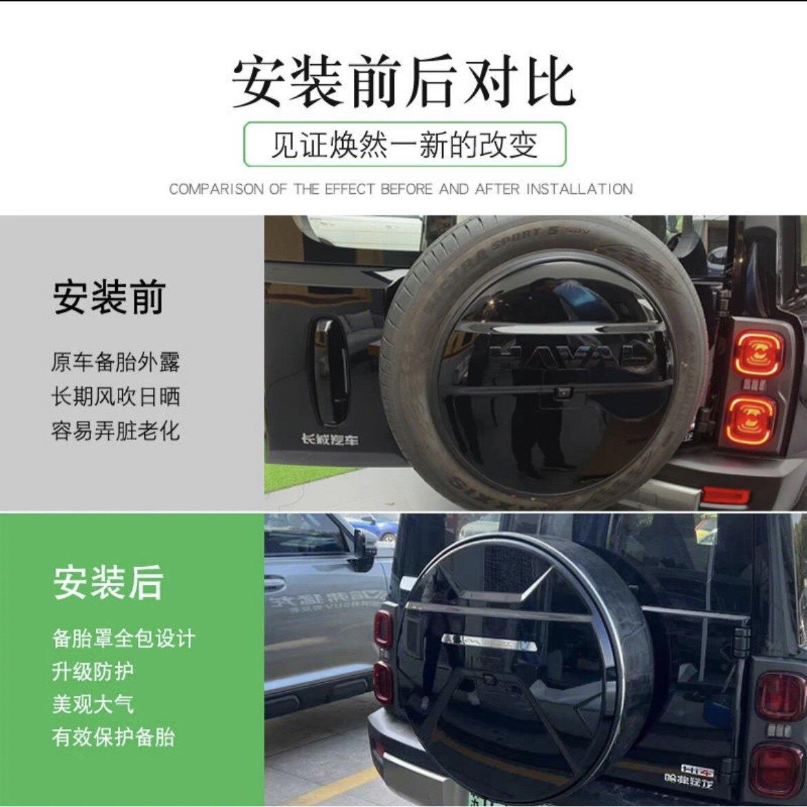 哈佛猛龙备胎罩专用轮胎套改装后备胎壳外饰轮胎盖越野改装配件