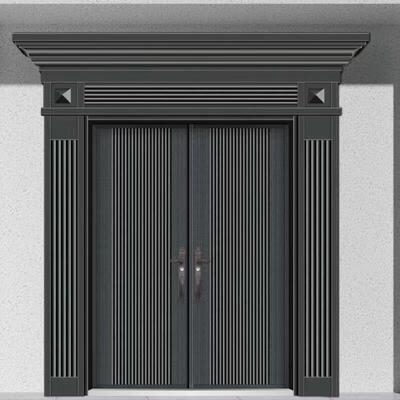 定制锌合金甲级别墅大门防盗门彷真铜门农村进户大门对开 四开 大