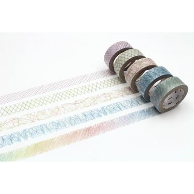5点Mt铅笔线设置7米Washi胶带