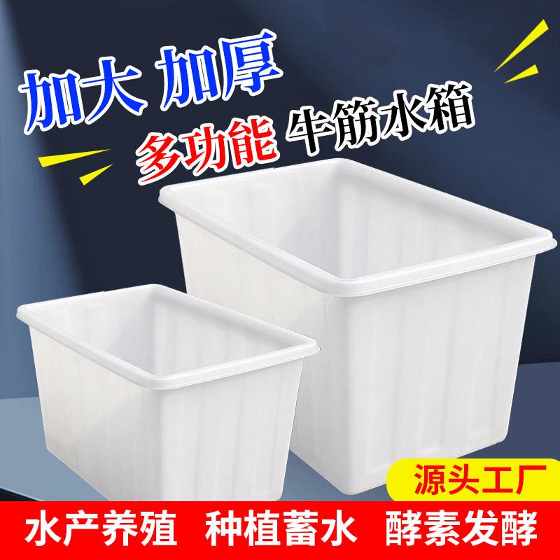 加厚牛筋水箱长方形大号大容量家用储水塑料方桶水产养殖养鱼卖鱼