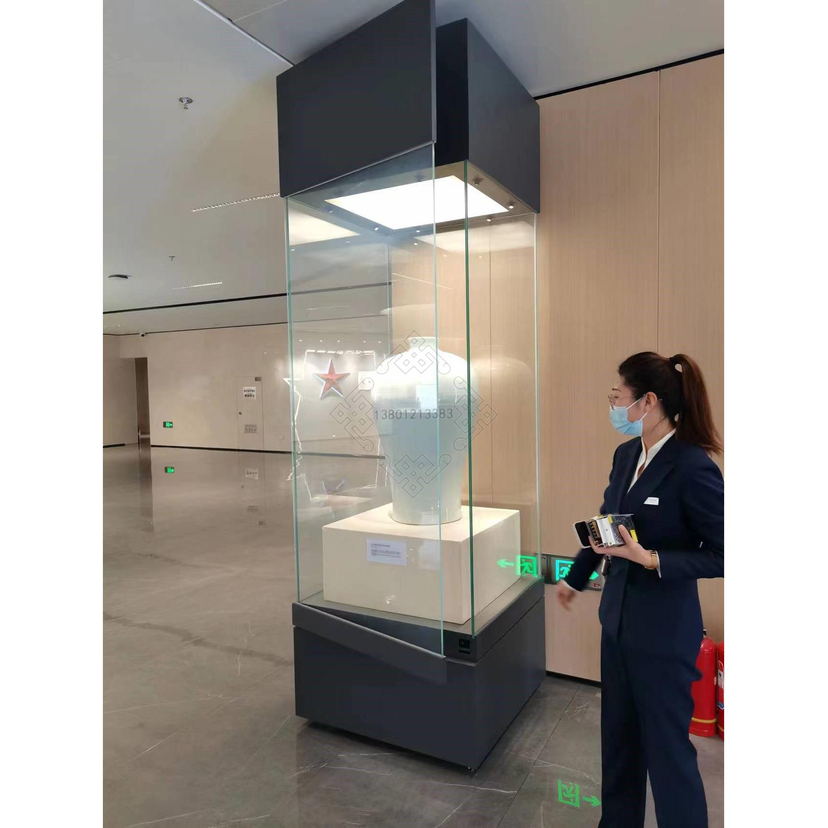 博物馆展柜定制古董文物展示柜古玩字画 画展示柜北京定做金属烤