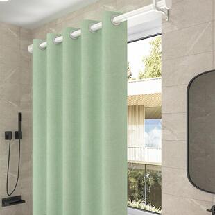 卫生间小窗帘打孔罗马杆门帘浴室厕所洗澡间防走光遮挡帘挂帘