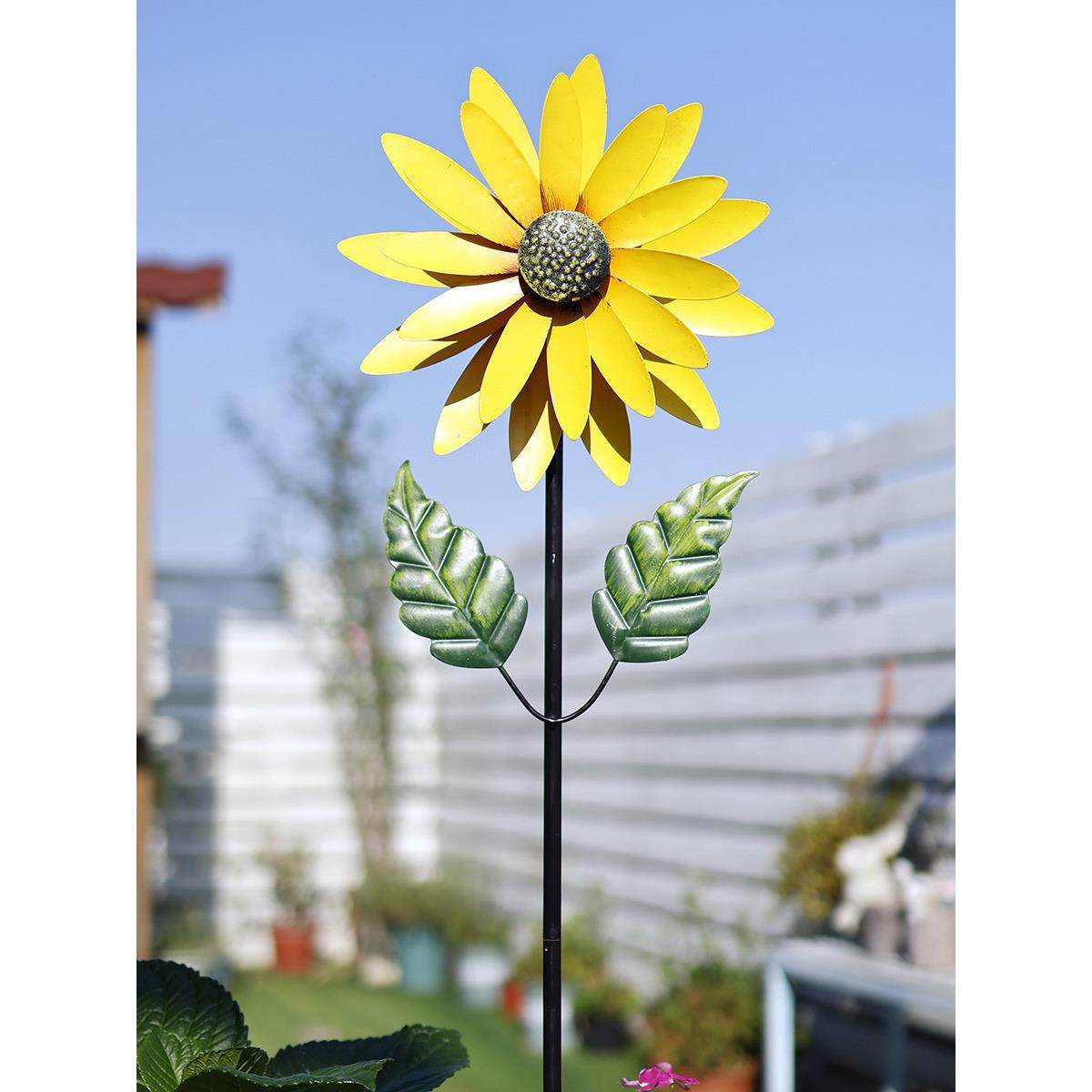 铁艺风车户外花园装饰旋转庭院幼儿园创意向日葵阳台布置造景摆件,家居饰品,户外/庭院摆件,淘宝优惠券,粉丝福利购,淘宝优惠卷