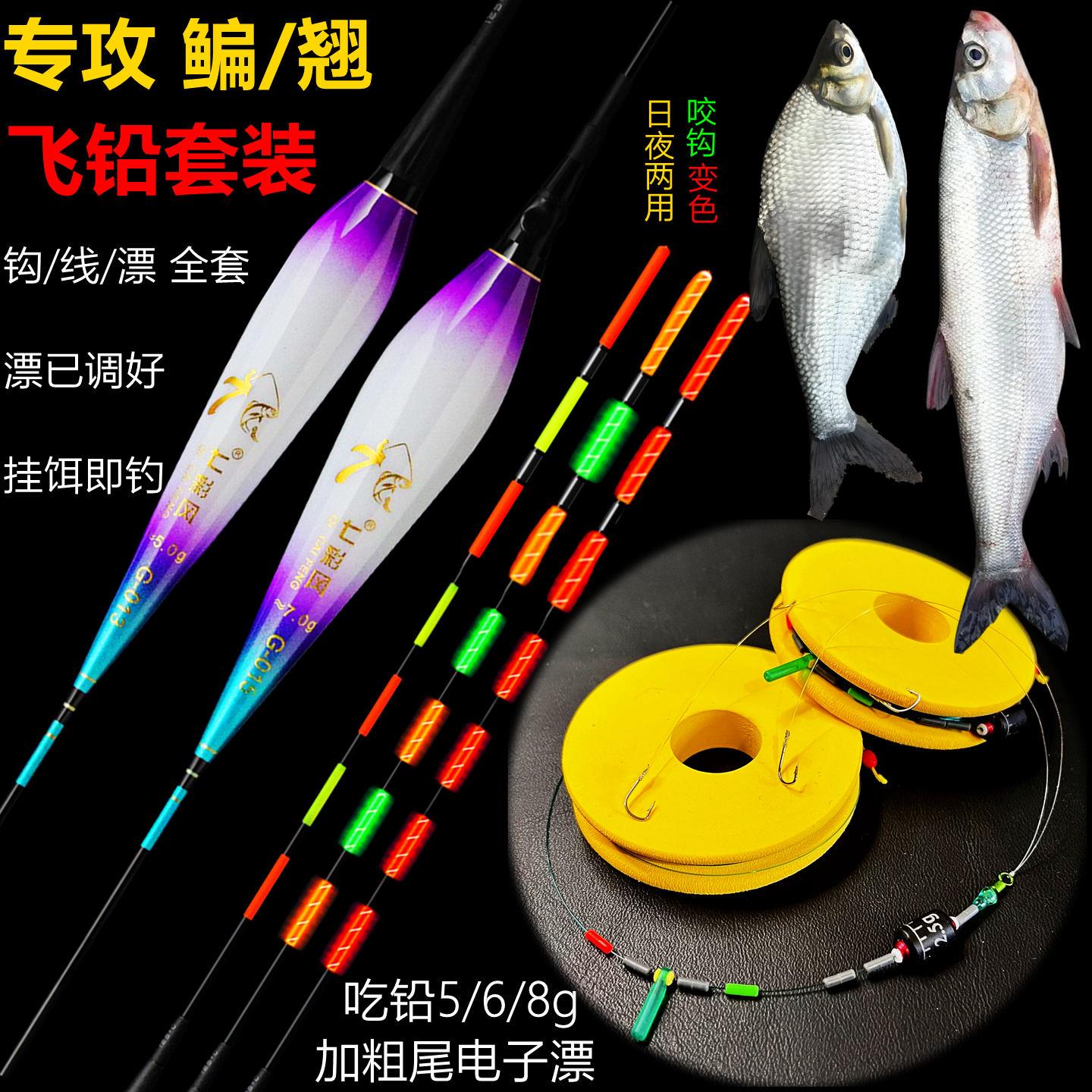 免调电子夜光漂浮钓鳊鱼翘嘴长子线飞铅线组套装带漂下水调好发货