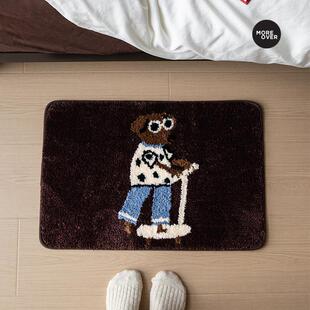 Moreover周日暂停键簇绒地垫客厅地毯床边毯家用北欧茶几毯地垫