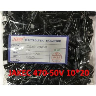 JAKEC新铝电解电容 50V470UF 50V 470UF 10*20 250PCS/包=46.5元