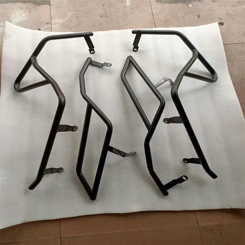 建设踏板摩托车UY125保险杠JS125T-10D碳钢前后保护杠防摔杠