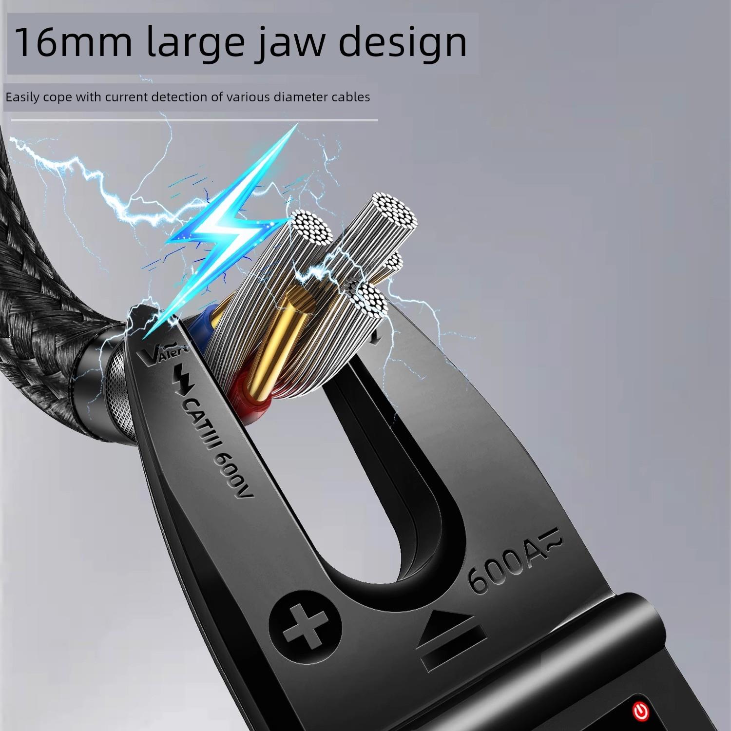 全自动钳形表开孔u型交、直流600A电笔电流表智能抗烧万用表U5