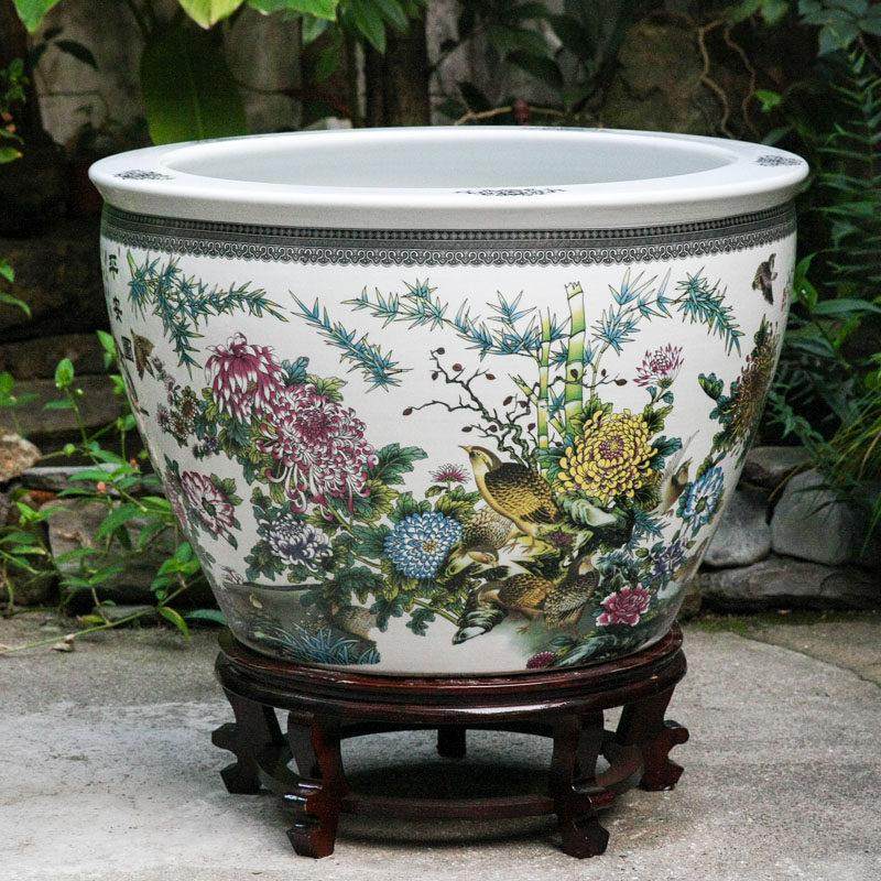 景德镇陶瓷鱼缸养金鱼缸大号庭院家用碗睡莲花盆荷花缸乌龟缸,宠物/宠物食品及用品,桌面缸,淘宝优惠券,粉丝福利购,淘宝优惠卷