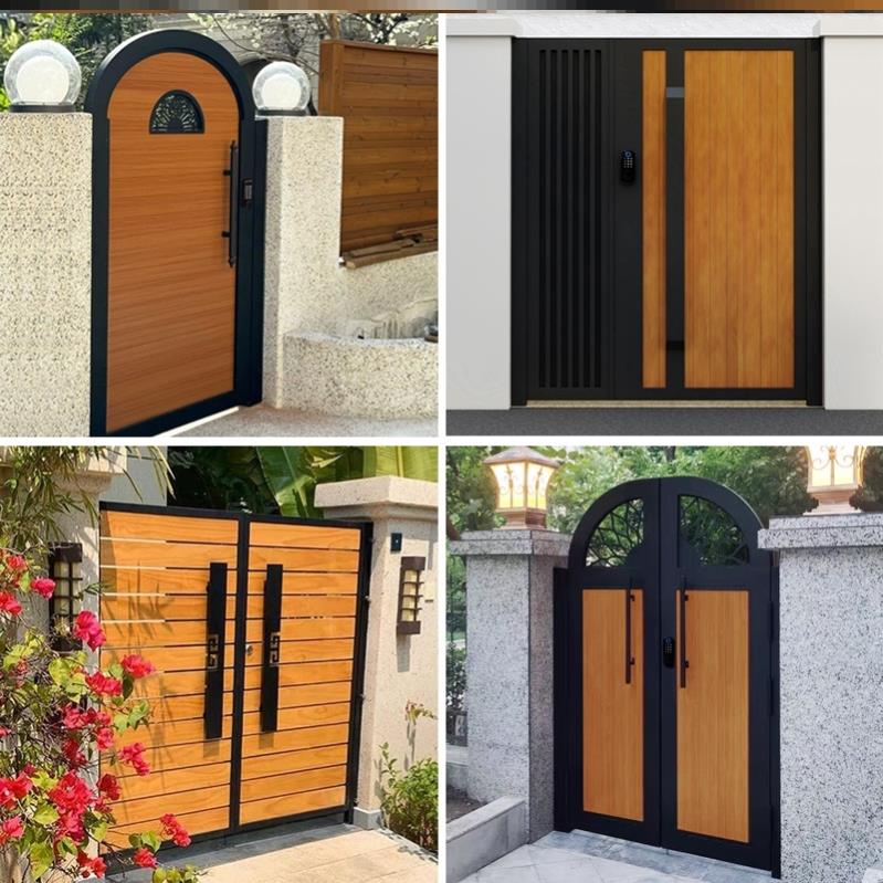 铝合金庭院门双开大门别墅大门铝艺院子门子母门自建房院子门定制