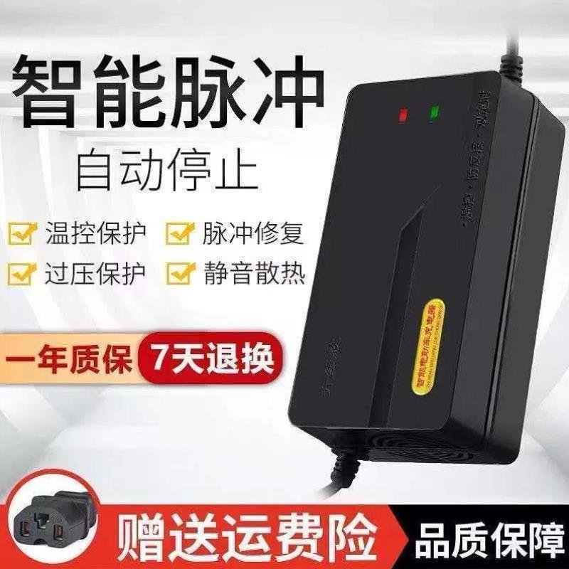 电动车电瓶快速充电器48伏20安60V20AH72v32自动断电智能通用快充