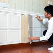 不干胶壁纸欧式 客厅墙裙防水3D立体墙贴楼梯墙贴防撞软袋贴墙板