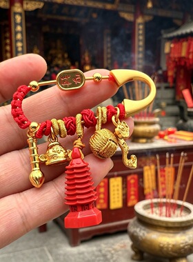 马年现货金色红绳孕妇胸针别针