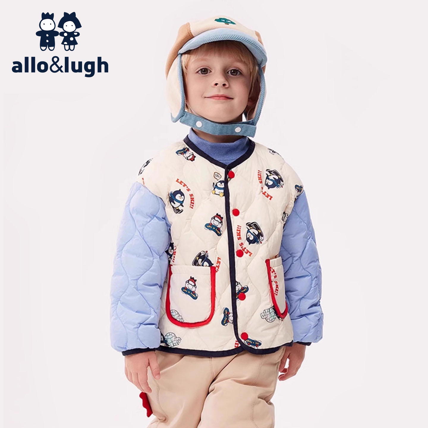 阿路和如轻暖儿童羽绒服