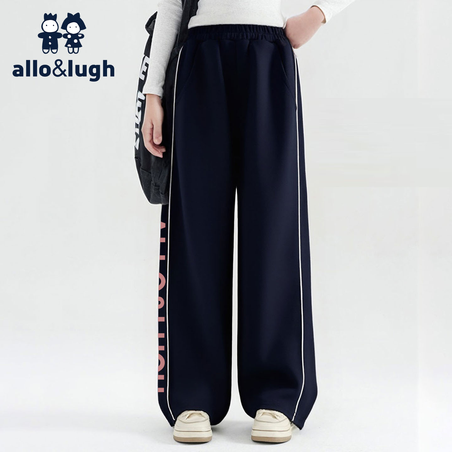 【慢跑裤】阿路和如童装女童长裤秋冬运动裤女童中大童休闲卫裤潮