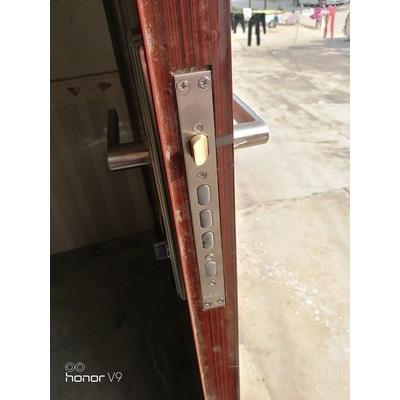 家用门锁防盗门拉手套装全铜锁心锁体加厚把手通用型大门入户门锁