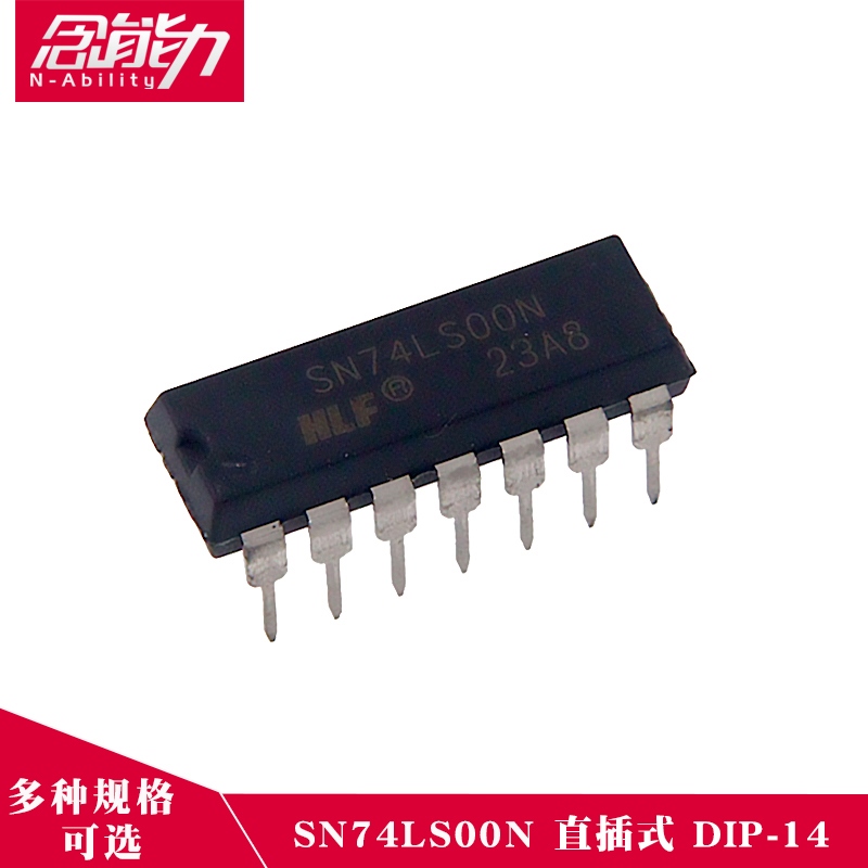 SN74LS00N 74LS00封装DIP-14直插式 栅极和逆变器2输入端四与非门