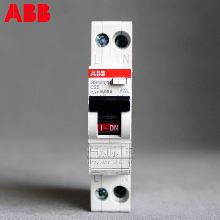 ABB断路器空气开关1P 10A16A25A单片单极DPN双进双出GSN201 L C型