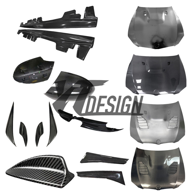 适用于宝马E92E93M3碳纤维改装件引擎机盖前风刀前包角侧裙后视镜