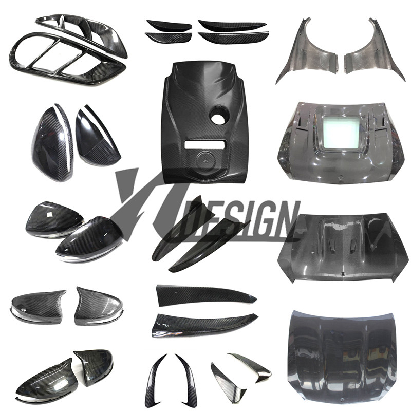 适用于奔驰C级W205 碳纤维改装件风口后视镜发动机罩叶子板机盖