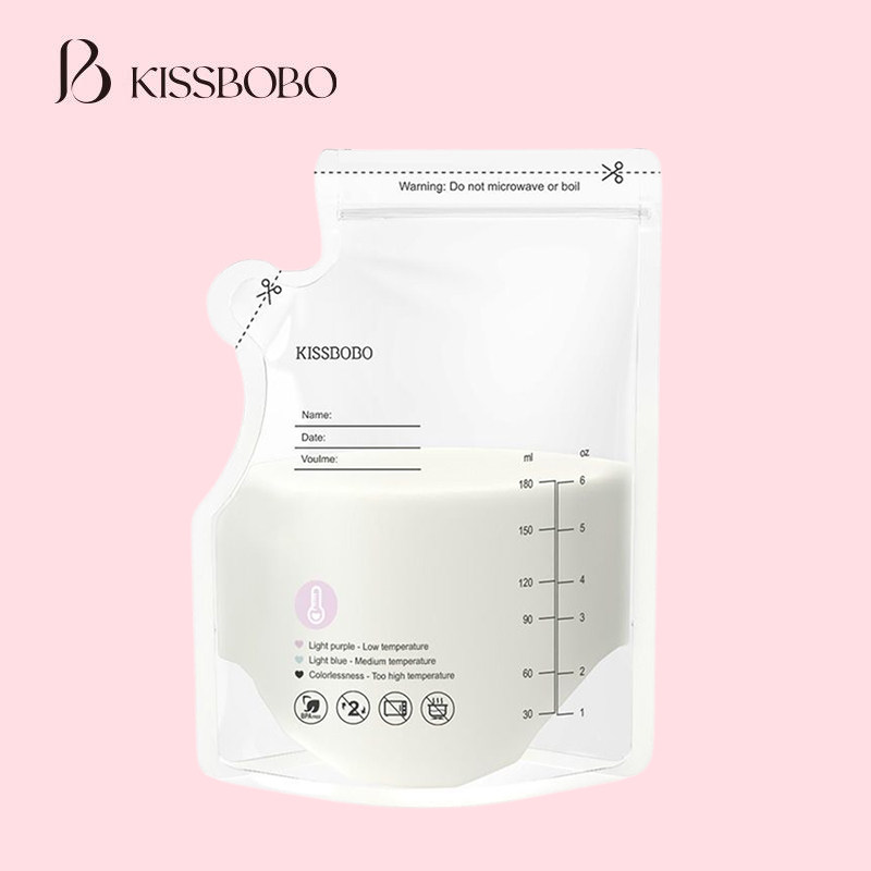 Kissbobo储奶袋智能感温一次性储存母乳180ml容量便携