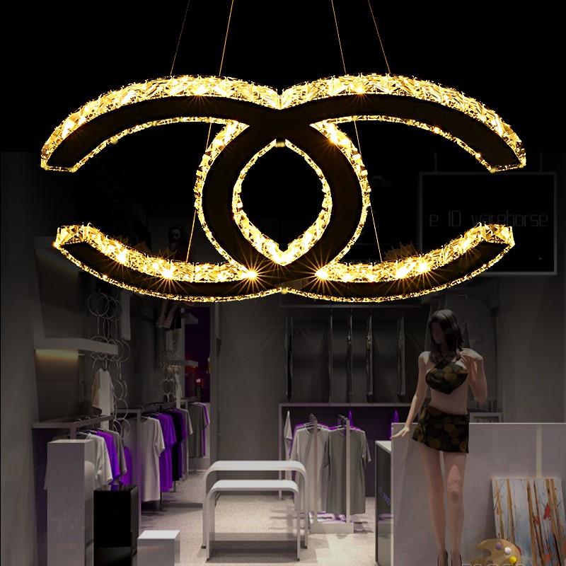 服装店吊灯店铺商用美容化妆网红美甲店灯具创意女装橱窗水晶吊灯