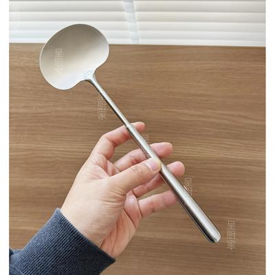 304不锈钢炒勺贵州炒菜瓢家用铁铲子腰子勺短柄小号锅铲打菜汤勺