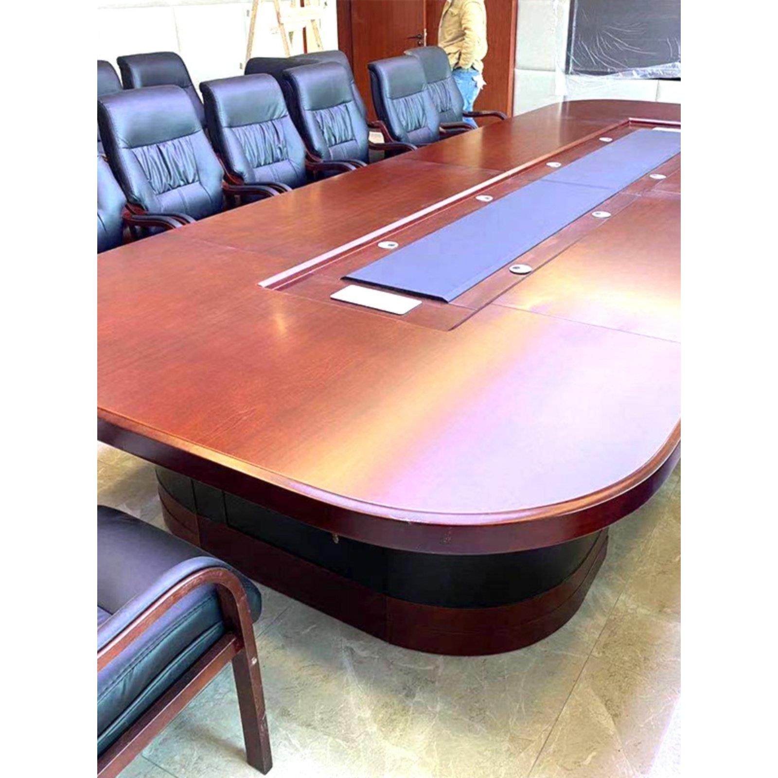 会议桌长桌椭圆形实木真皮大漆会议桌多人会议桌中式桌椅组合,商业/办公家具,会议桌,淘宝优惠券,粉丝福利购,淘宝优惠卷