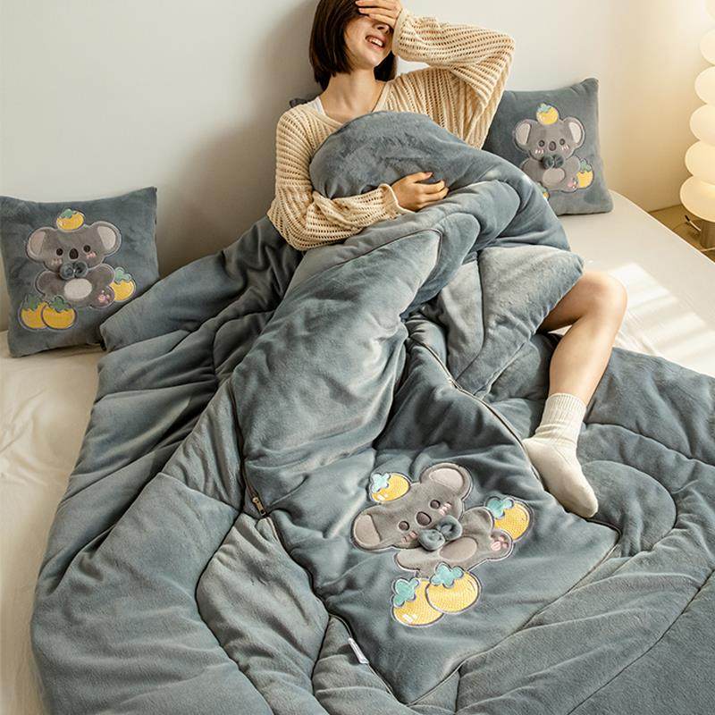 冬天加厚牛奶绒抱枕被子两用二合一午睡汽车办公室靠垫枕头折叠毯,居家布艺,抱枕被,淘宝优惠券,粉丝福利购,淘宝优惠卷