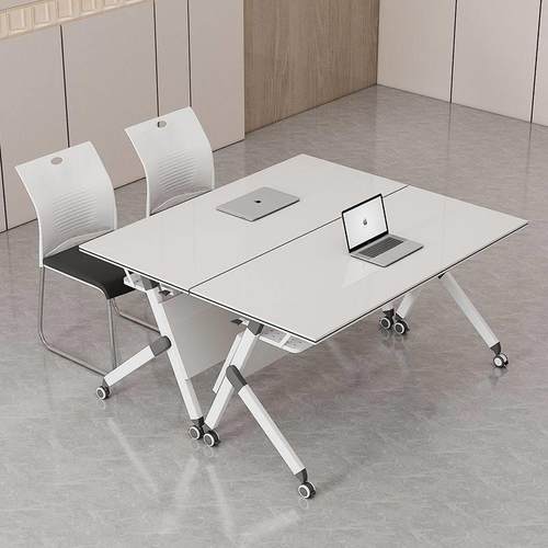 折叠会议桌培训桌椅组合多功能办公桌教育机构可拼接长条桌