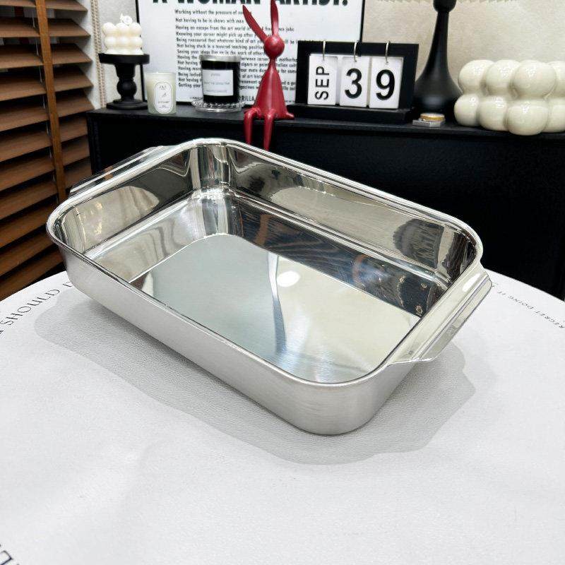 小怪兽18/10不锈钢平底煎盘海鲜干锅电磁炉火锅锅子水煮鱼盆长方,餐饮具,盘,淘宝优惠券,粉丝福利购,淘宝优惠卷