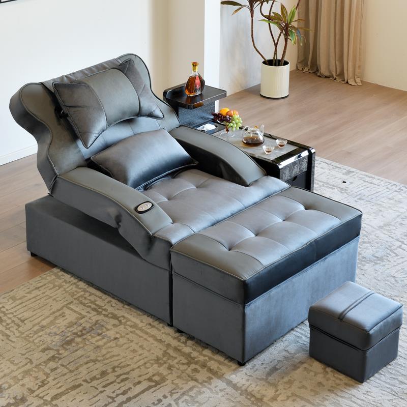 北欧轻奢足疗沙发电动洗脚修脚店沙发椅足浴按摩一体床足浴床足浴