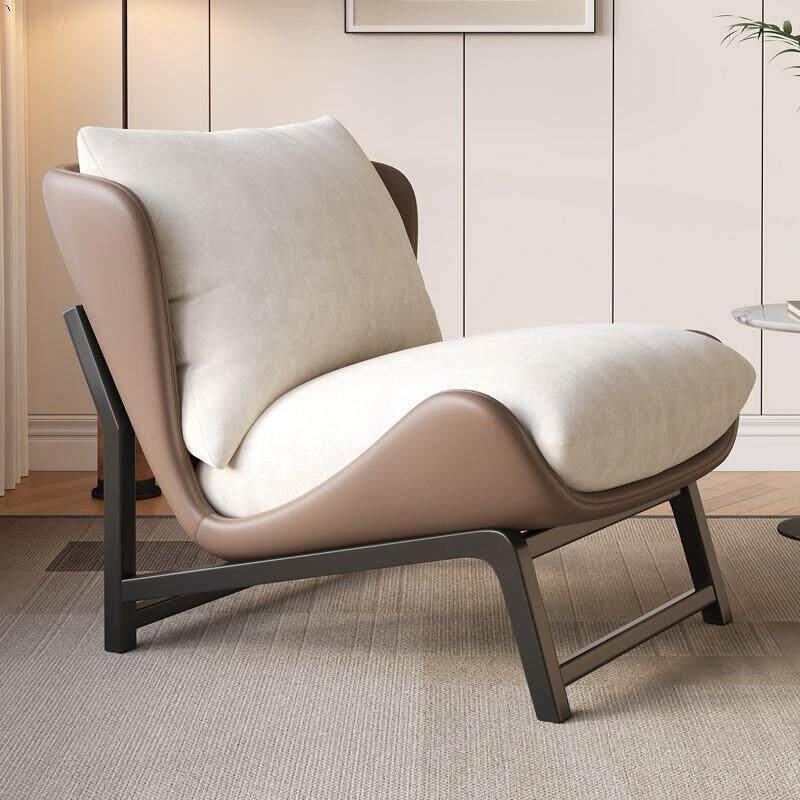 北欧现代简约单人沙发椅阳台休闲椅意式极简老虎椅客厅设计师躺椅