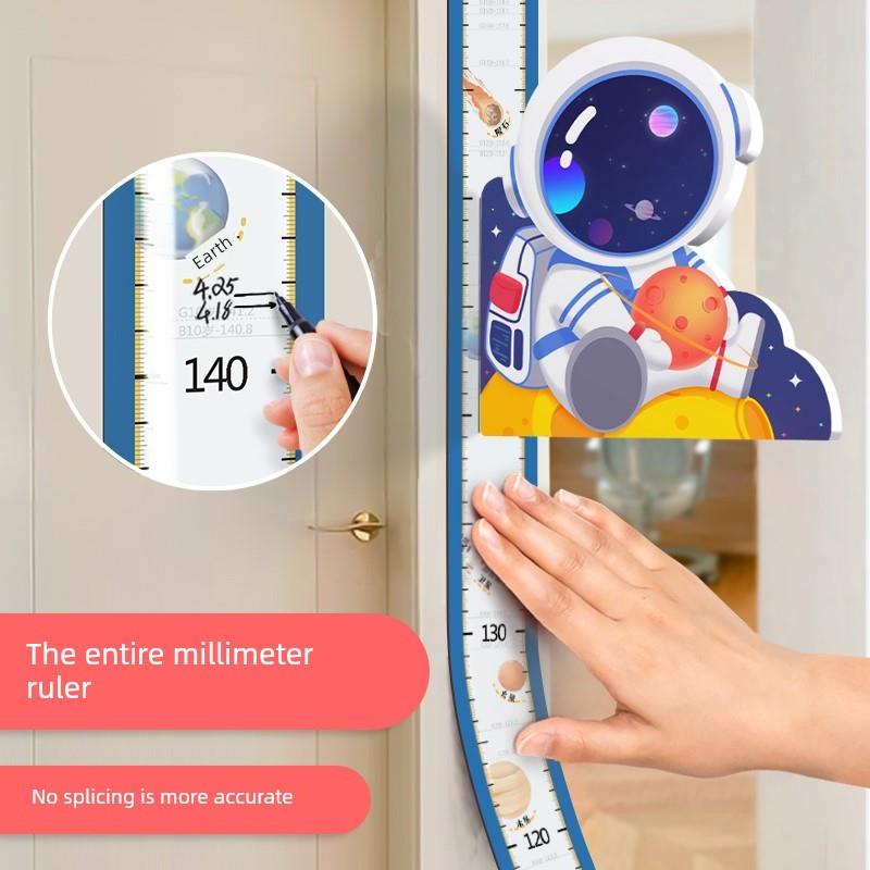 儿童身高墙贴磁性吸盘家用婴儿身高贴纸可移动卡通精确测量仪器尺