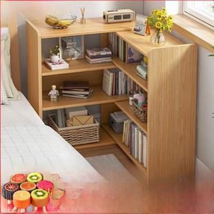 全实木可伸缩书柜，低柜，儿童书架，储物架，落地式简易家用角落