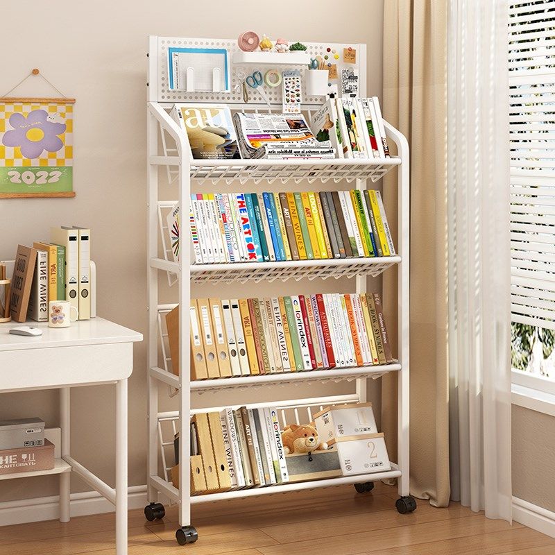 儿童书架落地多层绘本架客厅书报杂志架飘窗书本收纳架A铁艺书柜,文具电教/文化用品/商务用品,书报架/展示架,淘宝优惠券,粉丝福利购,淘宝优惠卷