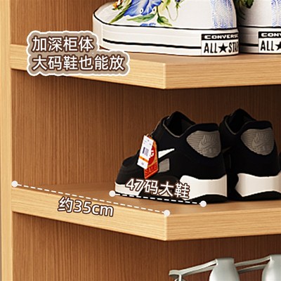 鞋柜家用门口纯实木入户楼道鞋柜储物柜入门一体靠墙门.外走廊鞋