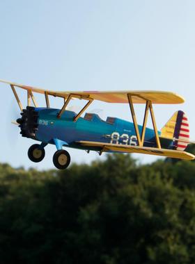 MinimumRC PT17 波音覆古4通道双翼多协议遥控固定翼像真拼装航模