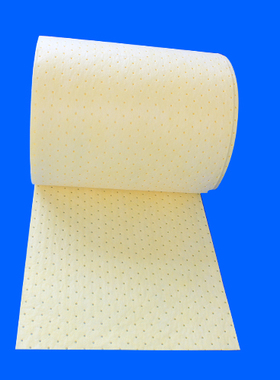 化学吸液棉卷40cm*50m*234mm80*30m黄色灰色吸油吸水棉卷耐酸碱