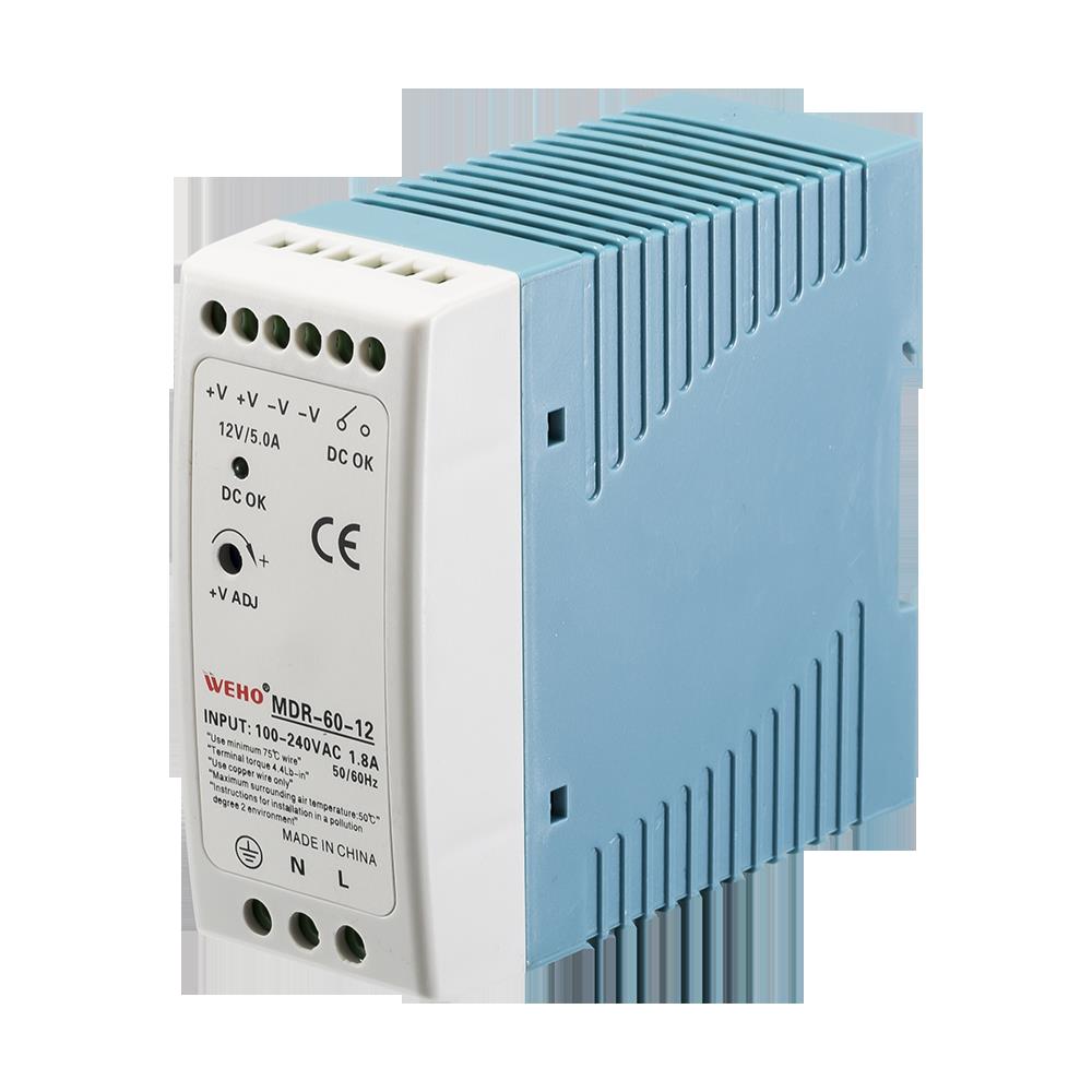 地铁导轨开关电源MDR-60V-12V24V48V工业型低空载损耗2.5A变压器