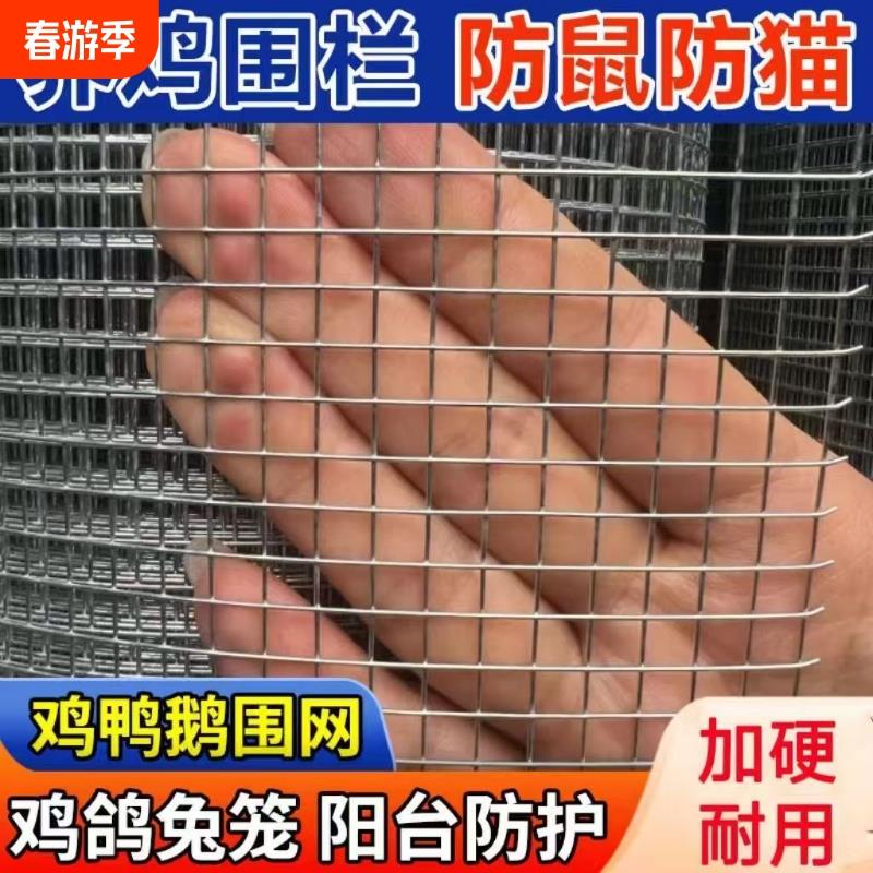 镀锌防鼠铁丝网防蛇钢丝网小孔加粗密网鸡鸽鸟兔笼阳台防护网格网