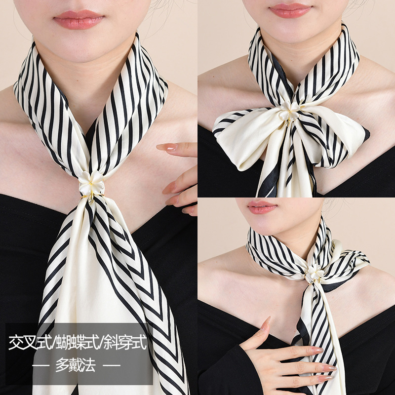 四叶草丝巾扣环女士高端多功能