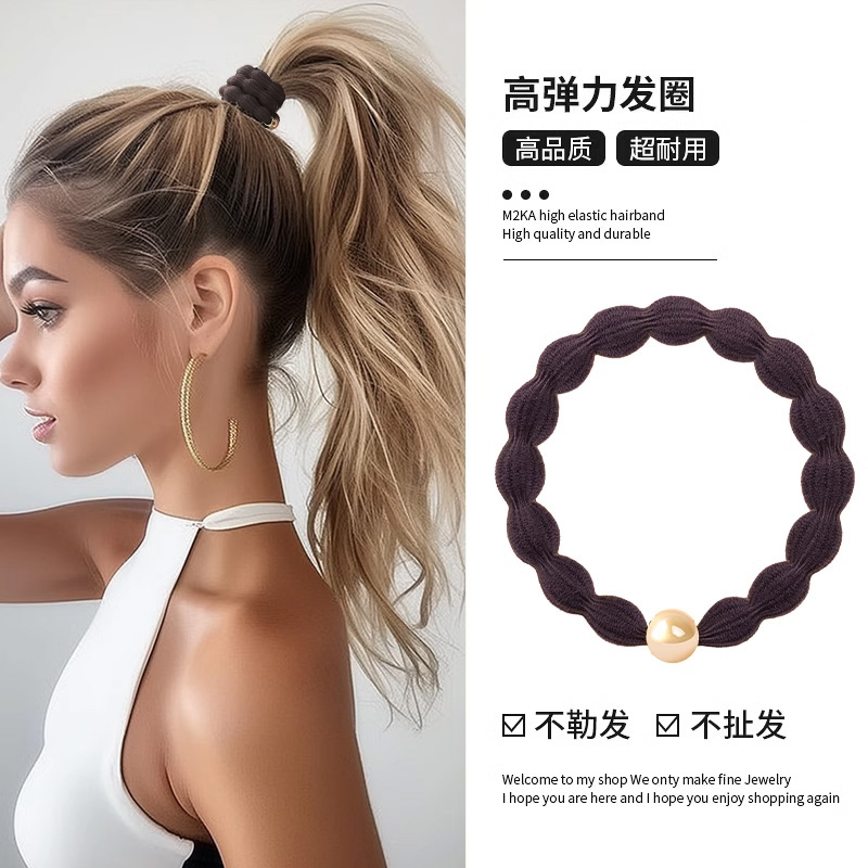 豆豆发圈女高级感新款高弹力发绳