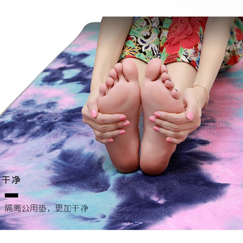 瑜伽铺巾毯子防滑瑜伽垫巾加厚运动沙滩巾印花健身吸汗毛巾毯