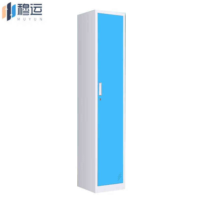 运宿舍换衣二门柜锁物铁皮蓝色员工穆单门柜存带健身房包更衣柜储