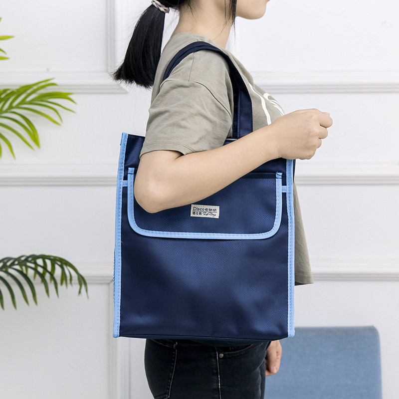 男女帆布A4补习补课美术袋手提袋学习文件袋中小学生便当袋饭盒袋