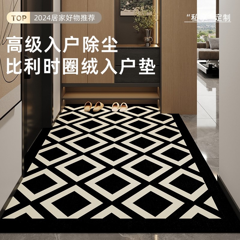 入户门地垫2024新款防滑玄关脚垫高级感可定制现代简约门垫可裁剪