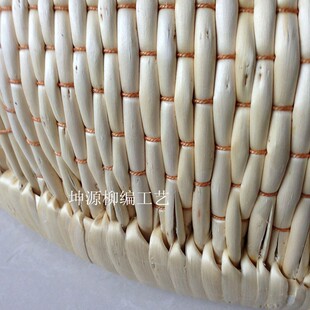 藤编笸箩馒头针线水果天然柳编筐收纳蓝婚庆手工环保柳筐可以水洗